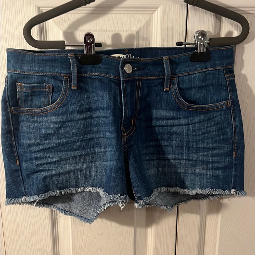 Old Navy Blue Jean Shorts Frayed Hem Cut-Off